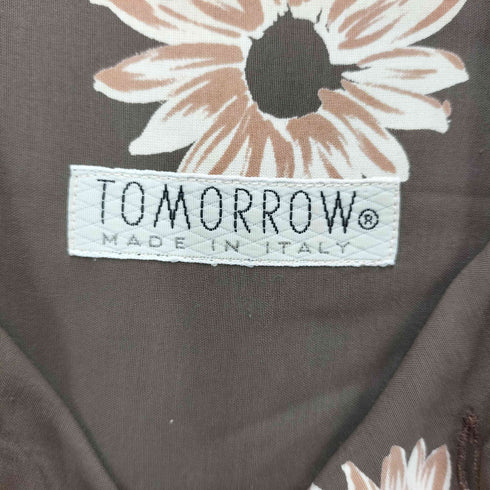 TOMORROW イタリア製 ヒマワリ フローラル 花柄 L/S シャツ メンズ import:S