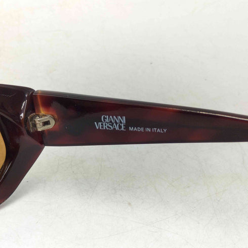 ジャンニヴェルサーチ GIANNI VERSACE 90S イタリア製 GV ロゴ オーバルフレーム サングラス メンズ