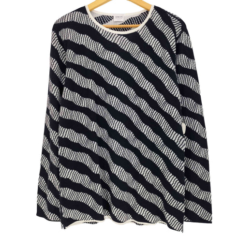 アルマーニコレツィオーニ ARMANI COLLEZIONI イタリア製 斜めボーダー サマーニット メンズ