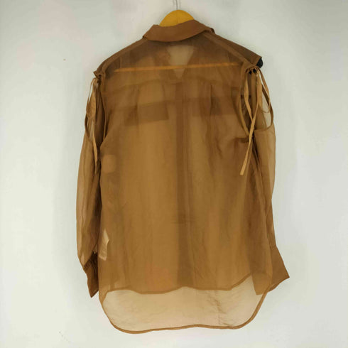 マウジー moussy TIED SLEEVE SEE-THROUGH シャツ レディース FREE
