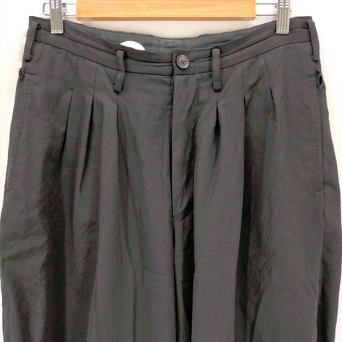 ヨウジヤマモトプールオム Yohji Yamamoto POUR HOMME 100番台ウールギャバ G2タックパンツ メンズ JPN:2