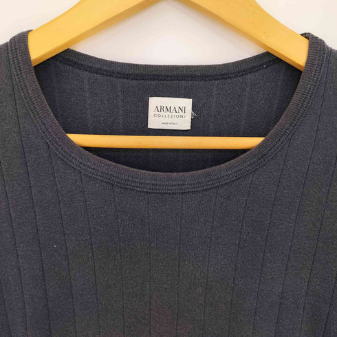 アルマーニコレツィオーニ ARMANI COLLEZIONI イタリア製 コットン リブTシャツ メンズ