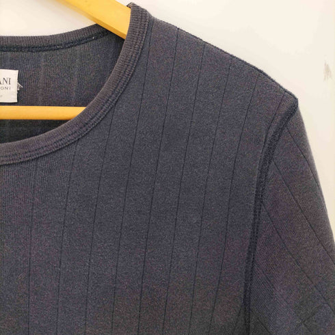 アルマーニコレツィオーニ ARMANI COLLEZIONI イタリア製 コットン リブTシャツ メンズ
