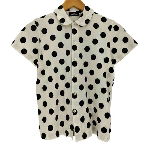 トリココムデギャルソン tricot COMME des GARCONS ドット 丸襟 半袖シャツ カットソー地 レディース