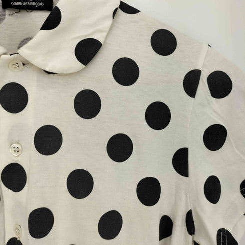 トリココムデギャルソン tricot COMME des GARCONS ドット 丸襟 半袖シャツ カットソー地 レディース