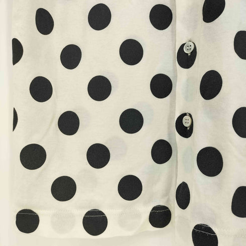 トリココムデギャルソン tricot COMME des GARCONS ドット 丸襟 半袖シャツ カットソー地 レディース