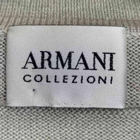 アルマーニコレツィオーニ ARMANI COLLEZIONI 香港製 シルクコットン 長袖 ニットポロ メンズ