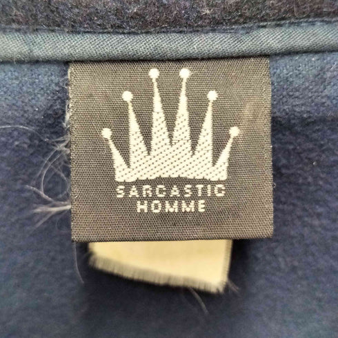 サキャスティック SARCASTIC 90-00S HOMME SR ドクロ プリント ウール シャツ ジャケット メンズ