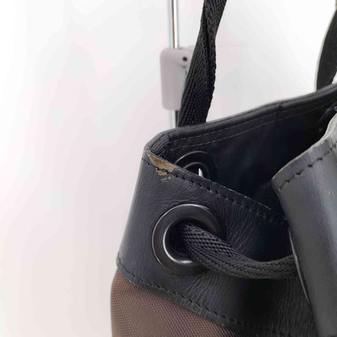 イッセイミヤケ ISSEY MIYAKE レザーコンビ ナイロン 巾着 バッグ メンズ