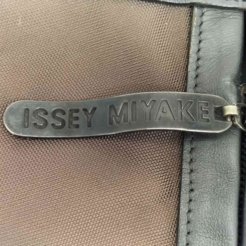 イッセイミヤケ ISSEY MIYAKE レザーコンビ ナイロン 巾着 バッグ メンズ