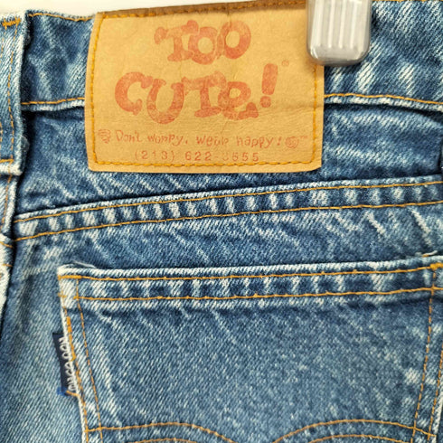 toocute USA製 キャラクターワッペンハーフデニムパンツ レディース JPN:S