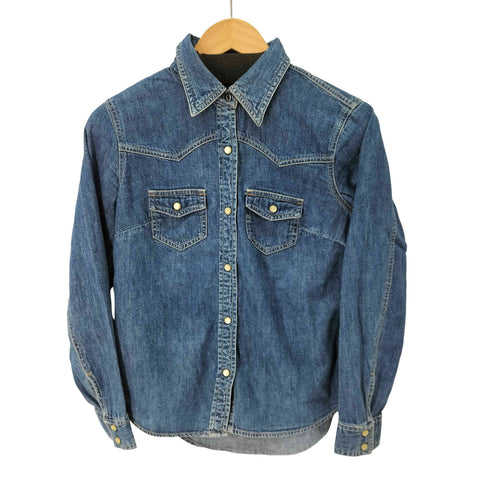 ギャップ Gap 90S L/S デニムウエスタンシャツ レディース import:XS