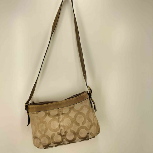 コーチ COACH レザー コンビ ジャガード ショルダーバッグ レディース