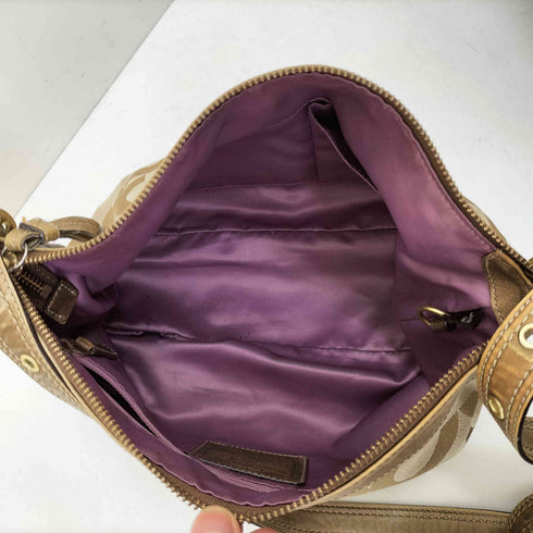 コーチ COACH レザー コンビ ジャガード ショルダーバッグ レディース