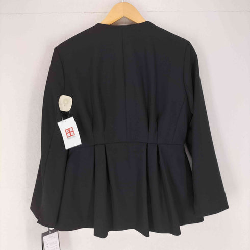 RUIRUE BOUTIQUE ノーカラーウエストタックペプラムパンツスーツ レディース L
