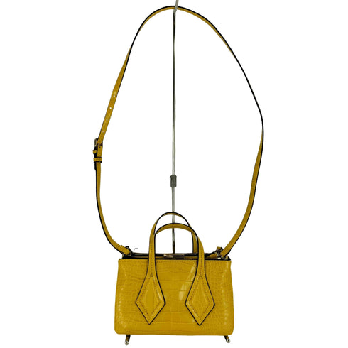 ザラ ZARA クロコ型押し 2WAY ハンド ミニ ショルダーバッグ レディース