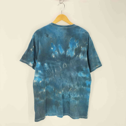 タイダイ染 バンドプリントクルーネックTシャツ メンズ