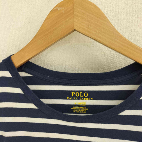 ポロラルフローレン POLO RALPH LAUREN ポニー刺繍 ボーダーカットソー レディース M