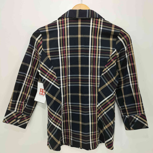 ナラカミーチェ NARACAMICIE スキッパーストレッチチェックシャツ レディース