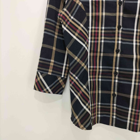 ナラカミーチェ NARACAMICIE スキッパーストレッチチェックシャツ レディース