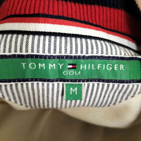 トミーヒルフィガーゴルフ TOMMY HILFIGER GOLF ロゴ刺繍 ドライバーズニット ダブルジップ ニットジャケット メンズ import:M