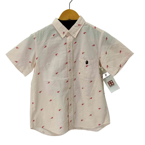 アベイシングエイプ A BATHING APE S/S ボーダーロゴデザインシャツ メンズ import:S