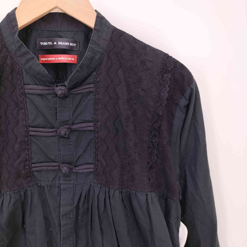 ビームスボーイ BEAMS BOY 23SS TORI-TO チャイナ ギャザー シャツ レディース JPN:M