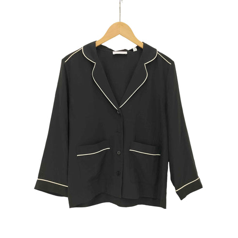 エキプモンフェム EQUIPMENT FEMME MERLINE 2トーン L/S シルクシャツ レディース import:S