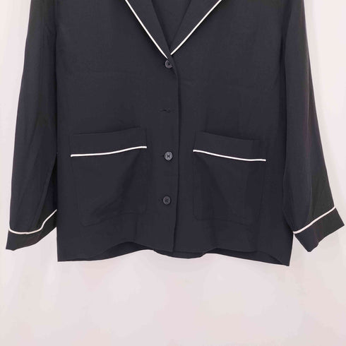 エキプモンフェム EQUIPMENT FEMME MERLINE 2トーン L/S シルクシャツ レディース import:S