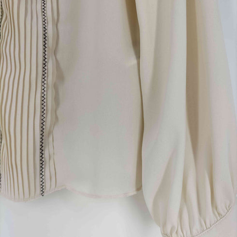 ザラ ZARA コントラスト シーム ピンタック シャツ レディース import:XS