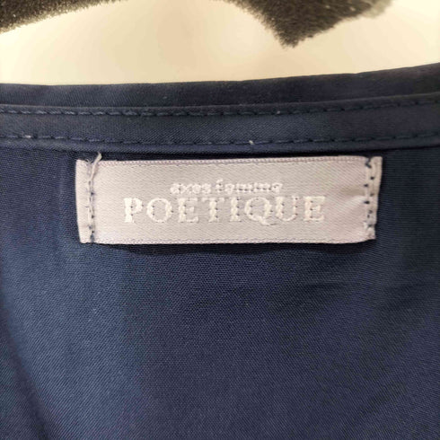 アクシーズ ファム axes femme POETIQUE パンジー刺繍リボン襟ブラウス レディース JPN:M