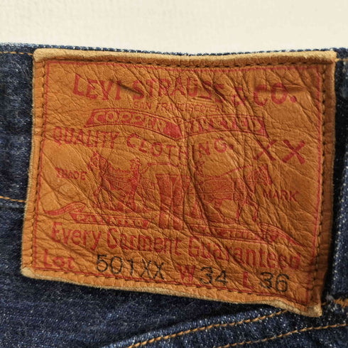 リーバイスヴィンテージクロージング Levis Vintage Clothing 1922年復刻モデル 日本製 シンチバック 501XX ボタンフライデニムパンツ 濃紺 メンズ W34 L36