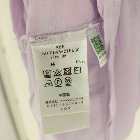 ケイビーエフ KBF 24SS フリルスリーブシアーカットソー レディース F