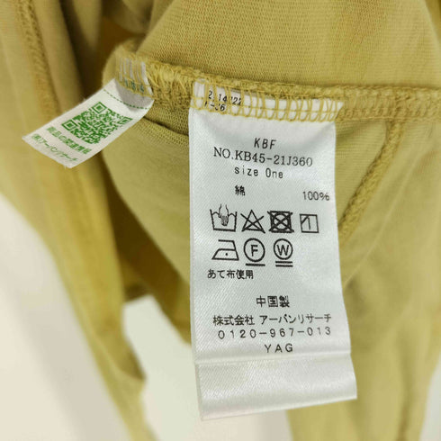 ケイビーエフ KBF 24SS ウエストノットノースリーブトップス レディース F