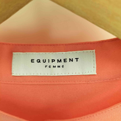 エキプモンフェム EQUIPMENT FEMME 片ポケ ギャザー S/S シルクシャツ レディース JPN:S
