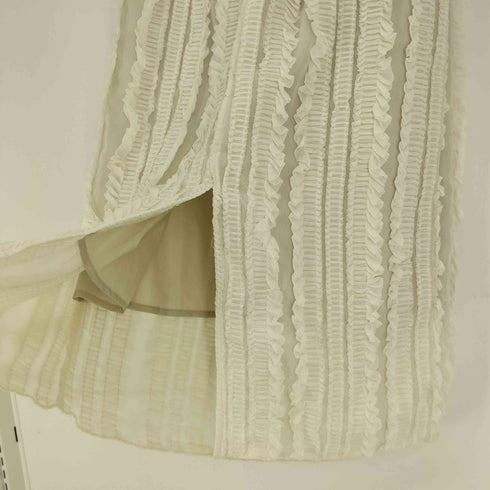 ショコラフィネローブ chocol raffine robe 25SS ジャガード ストライプ フリル Iライン スカート レディース F
