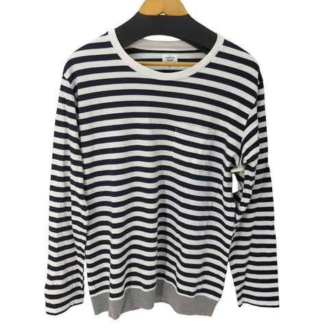 ミスタージェントルマン MR.GENTLEMAN L/S クルーネックボーダーTシャツ メンズ import:XL