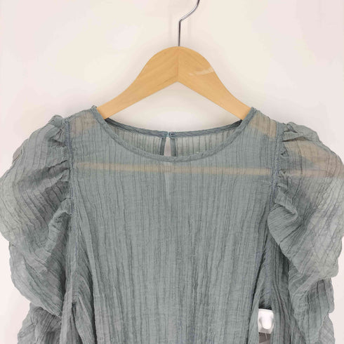 24SS AND SEARCH シアー パワーショルダー ブラウス レディース F