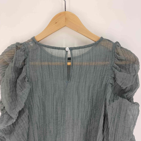24SS AND SEARCH シアー パワーショルダー ブラウス レディース F
