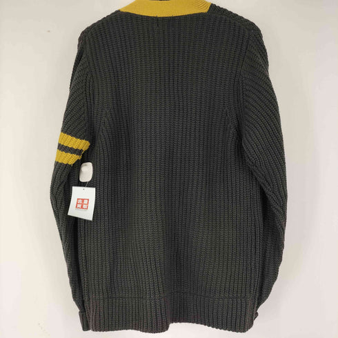 ヒューストン HOUSTON バイカラー レタード カーディガン メンズ import:M