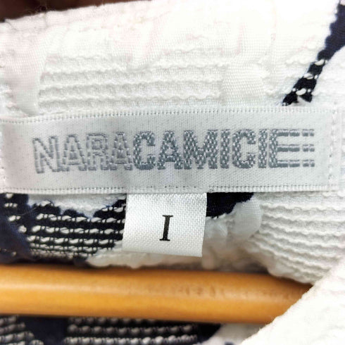 ナラカミーチェ NARACAMICIE 織柄 スリット ノースリーブブラウス レディース JPN:1