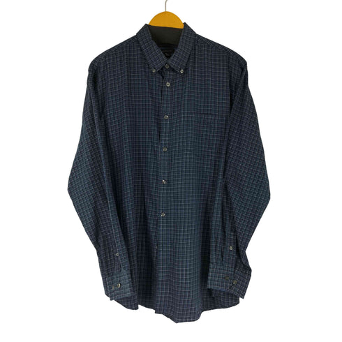 ヴァンヒューゼン VAN HEUSEN チェック L/S BDシャツ メンズ import:L