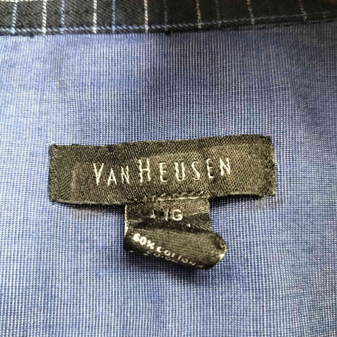 ヴァンヒューゼン VAN HEUSEN チェック L/S BDシャツ メンズ import:L