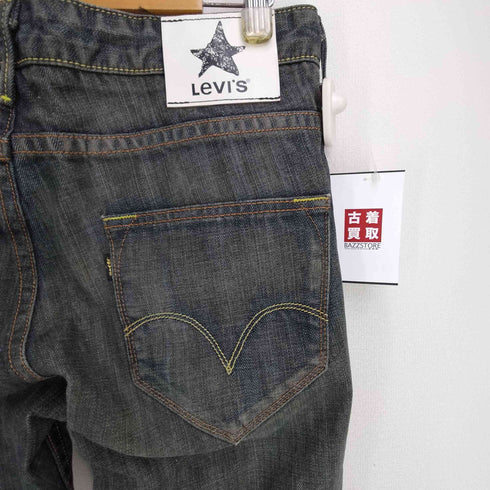 リーバイス Levis Levi's BLACK 2005年7月製 日本製 ボタン裏J38 星パッチ ジップフライデニムパンツ メンズ