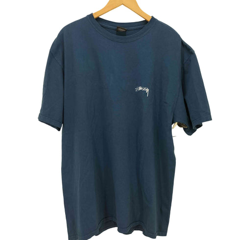 ステューシー Stussy LOGO S/S TEE ショーンフォント ロゴ刺繍 クルーネック Tシャツ メンズ import:L