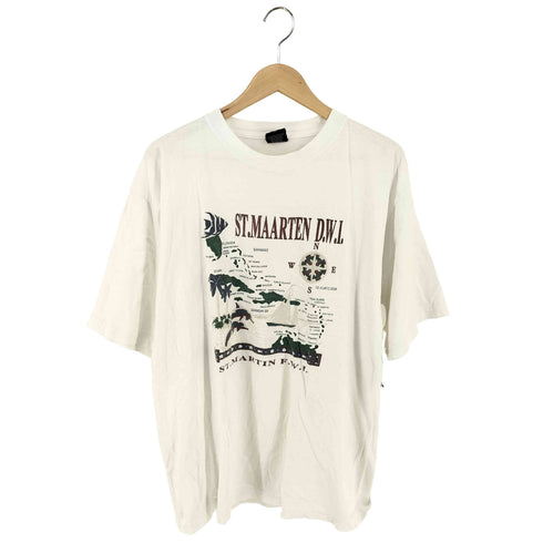 SUN SHINE MIAMI USA製 ST.MAARTEN D.W.I.フロントロゴTシャツ メンズ import:XL