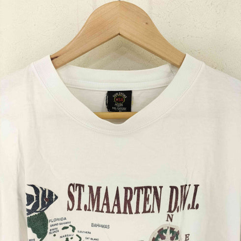SUN SHINE MIAMI USA製 ST.MAARTEN D.W.I.フロントロゴTシャツ メンズ import:XL