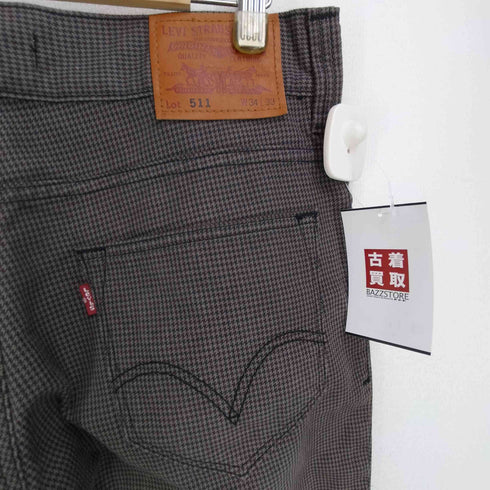 リーバイス Levis 130周年スタンプ 511 SLIM 千鳥格子 スリムパンツ メンズ W34 L33