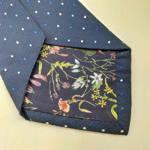 ポールスミス Paul Smith 裏地フラワープリント ドット ネクタイ メンズ