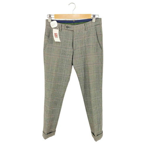 ベルウィッチ BERWICH SC REG グレンチェック ウールパンツ メンズ EUR:42-44